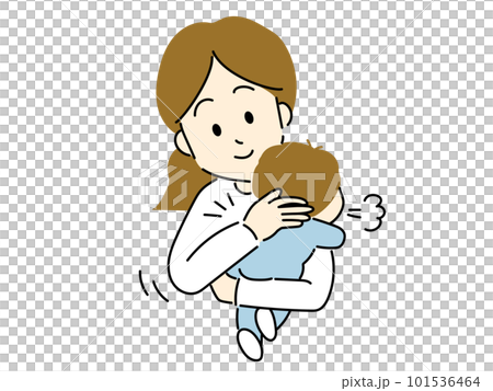 ゲップをする赤ちゃん 101536464