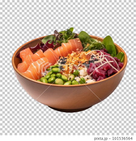 Poke bowl isolated. Illustration AI Generative 101536564