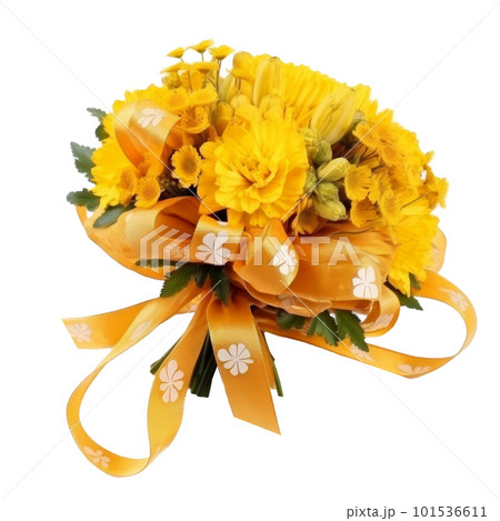 Flower bouquet isolated. Illustration AI Generative. 101536611