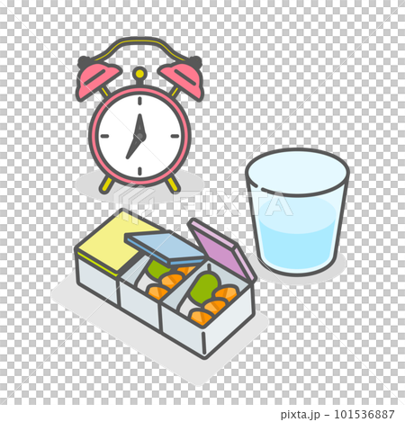 Healthcare _ Medicine and cup in a pill case 101536887