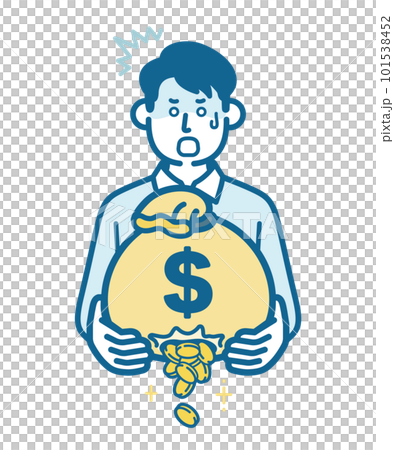 man with empty dollar bag man with empty dollar bag 101538452