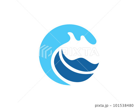 Wave logo vector background. Water icon template. Abstract sea, ocean surges. Nature blue liquid concept design Wave logo vector background. Water icon template. Abstract sea, ocean surges. Nature blue liquid concept design 101538480