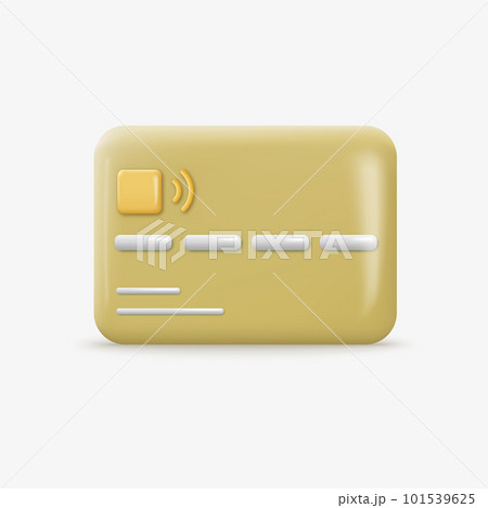3d Credit bank card with soft shadow. Vector 101539625