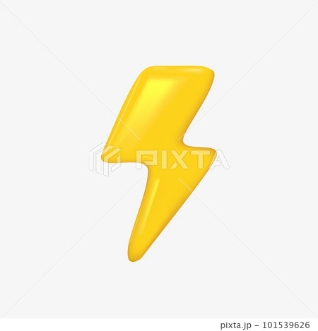 3d energy sign. Lightning stop, danger. Vector 101539626