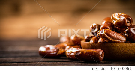 Ripe dates on a plate. Ripe dates on a plate. 101540069