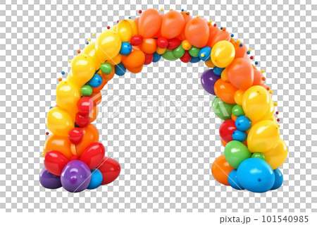 Balloon arch isolated. Illustration AI Generative Balloon arch isolated. Illustration AI Generative 101540985