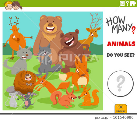counting cartoon wild animals educational game counting cartoon wild animals educational game 101540990