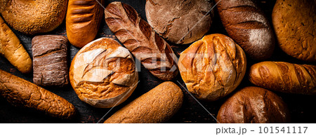 Different types of bread. Macro background. Different types of bread. Macro background. 101541117