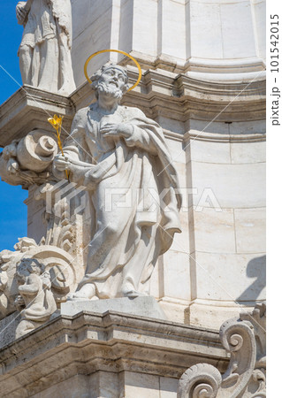 Budapest, Hungary Details of Holy Trinity column 101542015