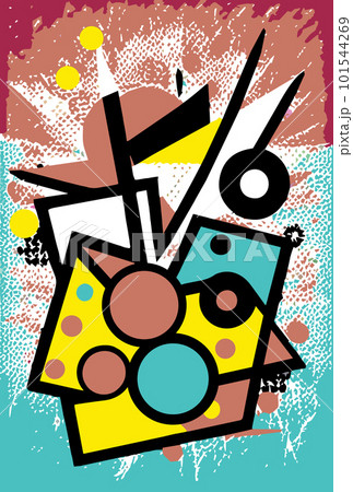 Pop art vintage abstract illustration, cartoon retro colorful superhero cover with cool dynamic Pop art vintage abstract illustration, cartoon retro colorful superhero cover with cool dynamic 101544269