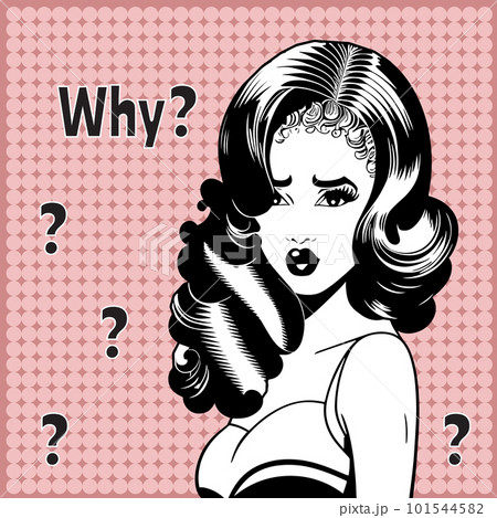 Woman with vintage hair, glamour african lady in pop art style, cartoon comic character, fun and artistic design Woman with vintage hair, glamour african lady in pop art style, cartoon comic character, fun and artistic design 101544582