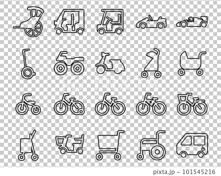 Set of icons such as baby senior sightseeing vehicles_outline 101545216