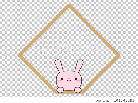 Rabbit and diamond frame Rabbit and diamond frame 101545593