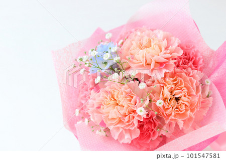ピンクのカーネーションの花束 101547581