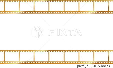 golden film frame illustration background - Stock Illustration