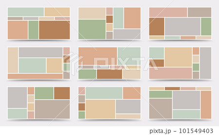 Moodboard template. Photo collage layout. Minimalist Moodboard. 101549403
