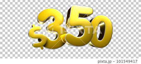350 dollar figure gold 3D. 101549417