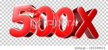500x red 3D. 101549421