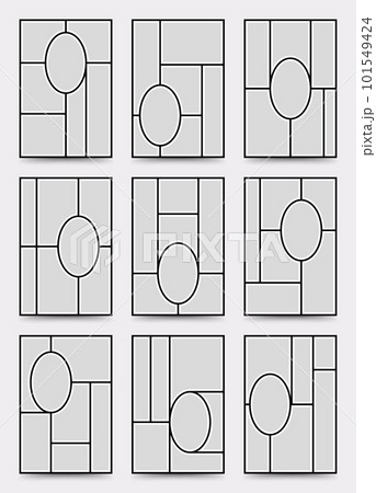 Moodboard template. Photo collage layout. Minimalist Moodboard. 101549424