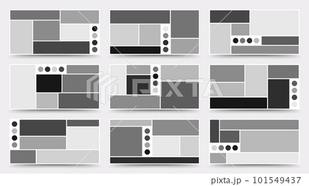 Moodboard template. Photo collage layout. Minimalist Moodboard. 101549437