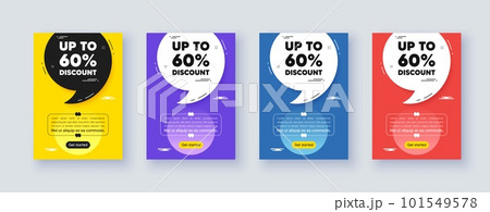 Poster frame with quote, comma. Up to 60 percent discount. Sale offer price sign. Special offer symbol. Save 60 percentages. Quotation offer bubble. Discount tag message. Vector Poster frame with quote, comma. Up to 60 percent discount. Sale offer price sign. Special offer symbol. Save 60 percentages. Quotation offer bubble. Discount tag message. Vector 101549578