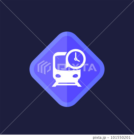 train arrival time icon, subway schedule vector 101550201