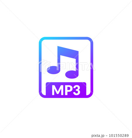 mp3 file, lossy audio format icon 101550289