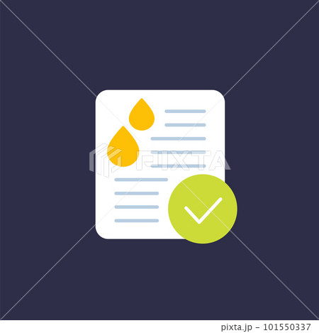 urine test icon with a check mark 101550337