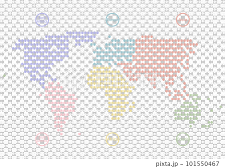 世界地圖插圖：虛線大陸 101550467