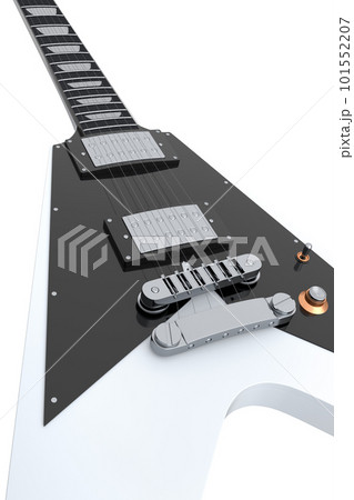 Close-up Electric acoustic guitar isolated on white background. 101552207