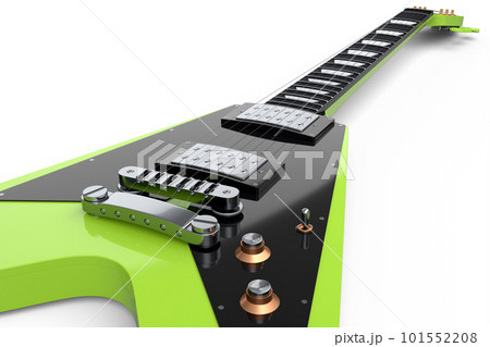 Close-up Electric acoustic guitar isolated on white background. 101552208