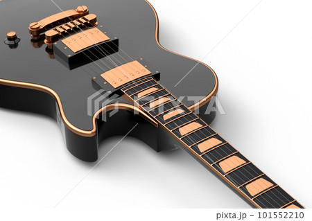 Close-up Electric acoustic guitar isolated on white background. 101552210