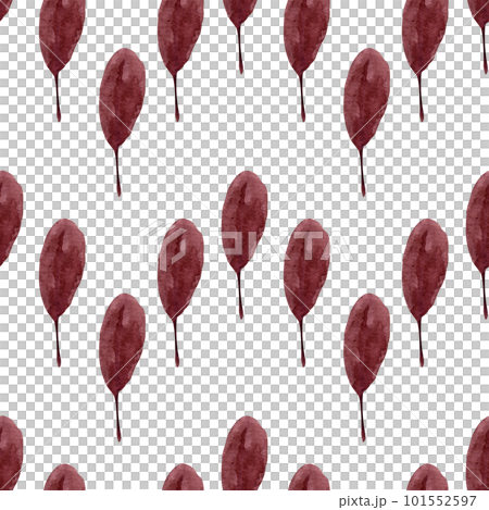 Autumn wilted leaves. Watercolor illustration. Seamless pattern for your design 101552597