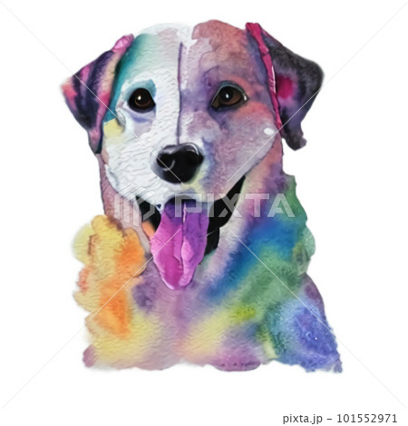 カラフルな犬のイラスト素材 [101552971] - PIXTA