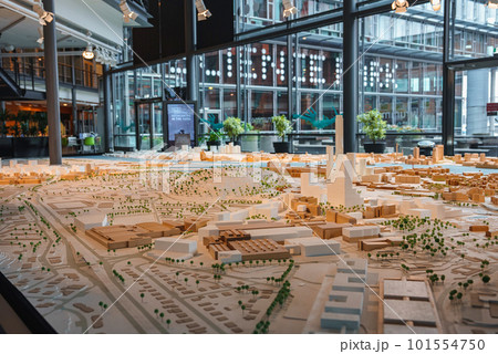 Gothenburg city miniature. Development plans and model at the Chalmers technical university in Gothenburg, Sweden 101554750