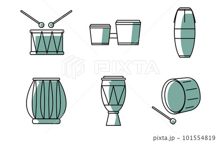 Set of different musical instrument icons Vector Set of different musical instrument icons Vector 101554819