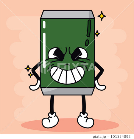 Isolated colored happy beer can traditional cartoon character Vector 101554892