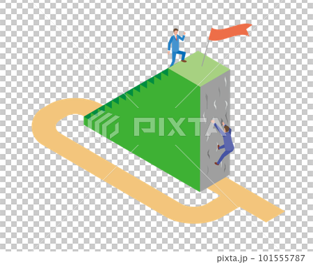 回り道で時間短縮するビジネスマン 回り道で時間短縮するビジネスマン 101555787