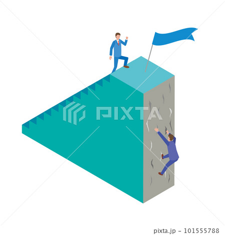 回り道で時間短縮するビジネスマン 101555788