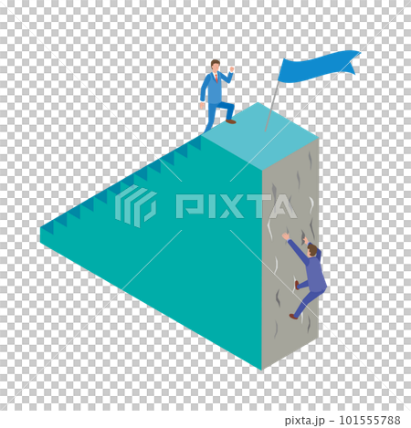 A businessman who saves time on a detour A businessman who saves time on a detour 101555788