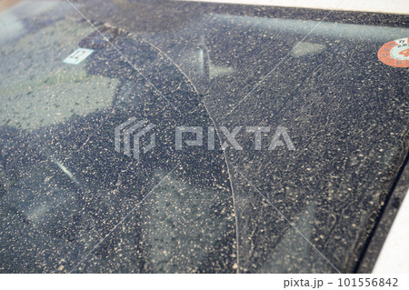 黄砂で汚れた車のガラス 101556842
