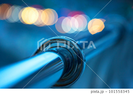 handrail railing made of stainless material close-up near the river embankment handrail railing made of stainless material close-up near the river embankment 101558345