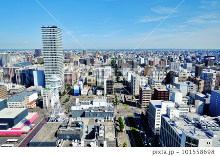 さっぽろテレビ塔から望む札幌市の風景 さっぽろテレビ塔から望む札幌市の風景 101558698