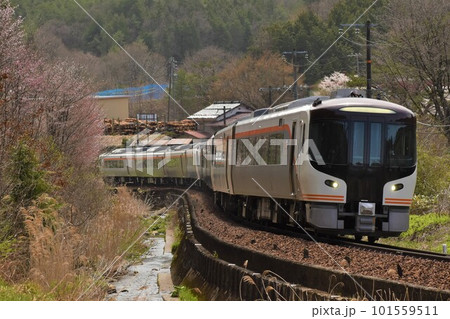 乗り物、鉄道、JR、JR東海、HC85系、特急ひだ、特急、高山線、気動車、ディーゼル、列車、エンジン 101559511