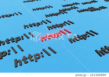 Http symbol sign on blue background 3d render. Hypertext transfer protocol secure web 3 101560994