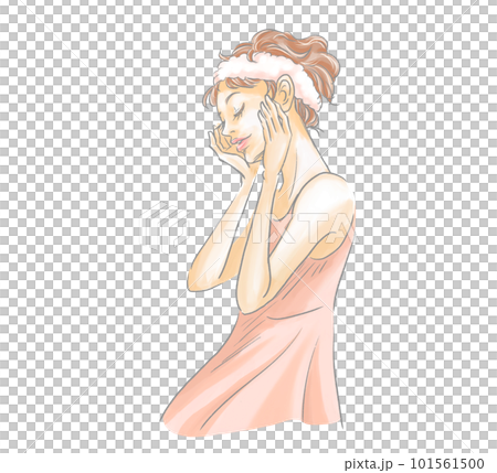 Women who do skin care - Stock Illustration [101561500] - PIXTA