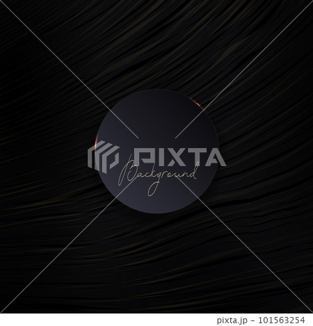 Black illustration with graceful wavy lines, isolated frame Black illustration with graceful wavy lines, isolated frame 101563254