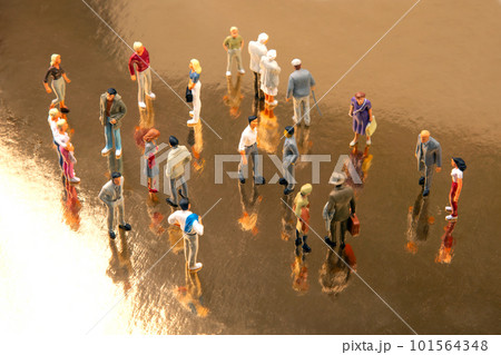 miniature people. different people communicate with each other. miniature people. different people communicate with each other. 101564348