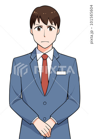 怒っているスーツの男性　上半身 101565604