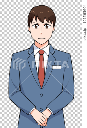 怒っているスーツの男性　上半身 101565604